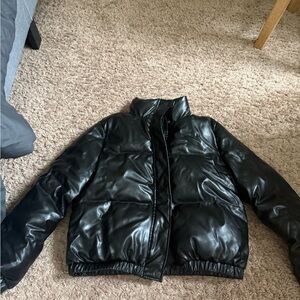 SHEIN Black Leather Jacket